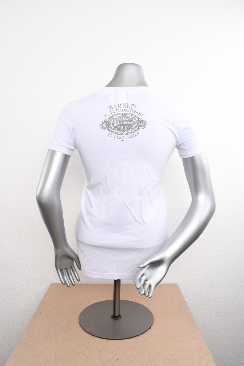 Licensed Product Womens HiDef V-Neck White Short Sleeve T-Shirt