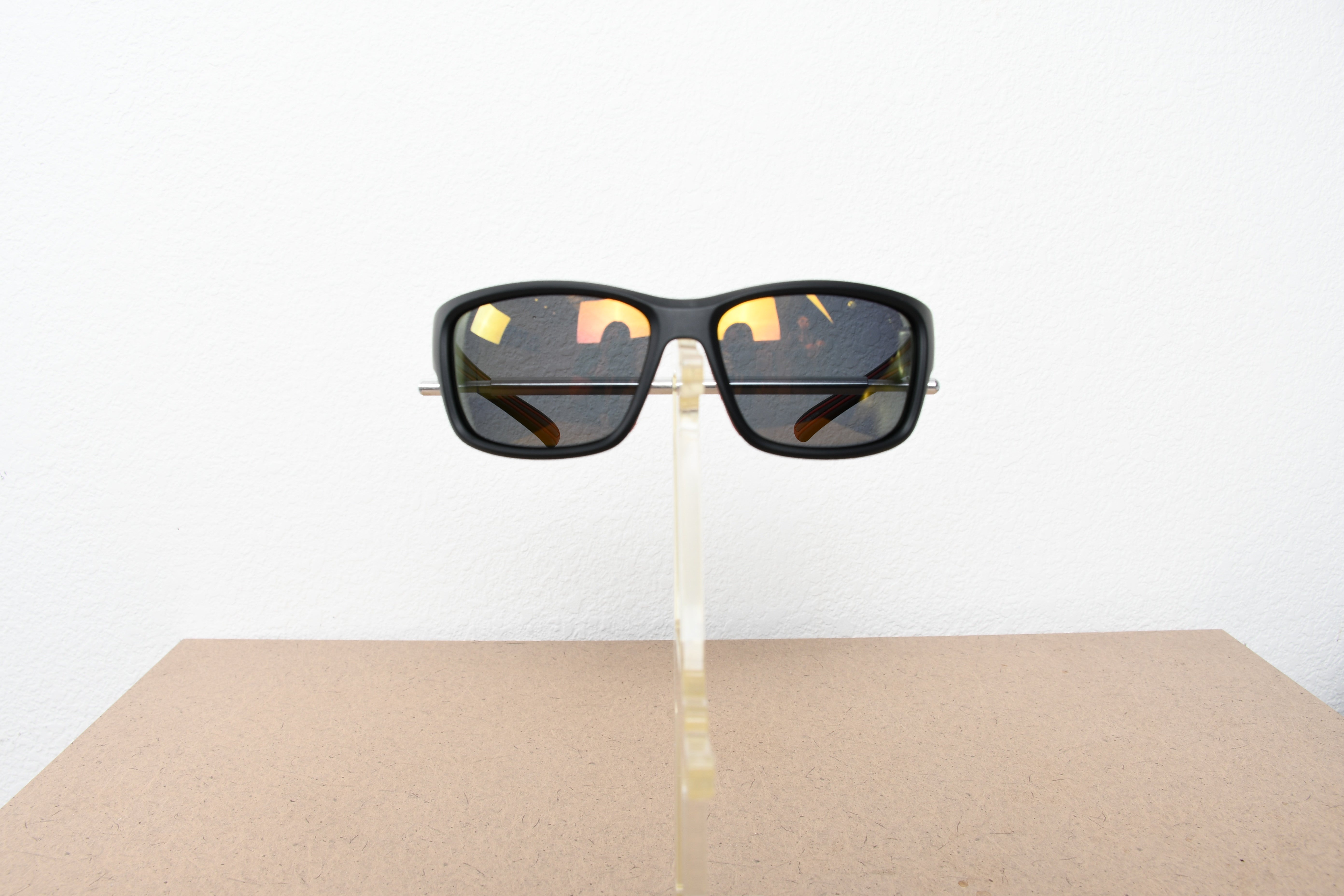 Licensed Product Matte Black Frame Red Polarized Flash Lens Sunglasses Main image