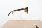 Licensed Product Matte Black over Tortoise Frame Bronze Flash Lens Sunglasses