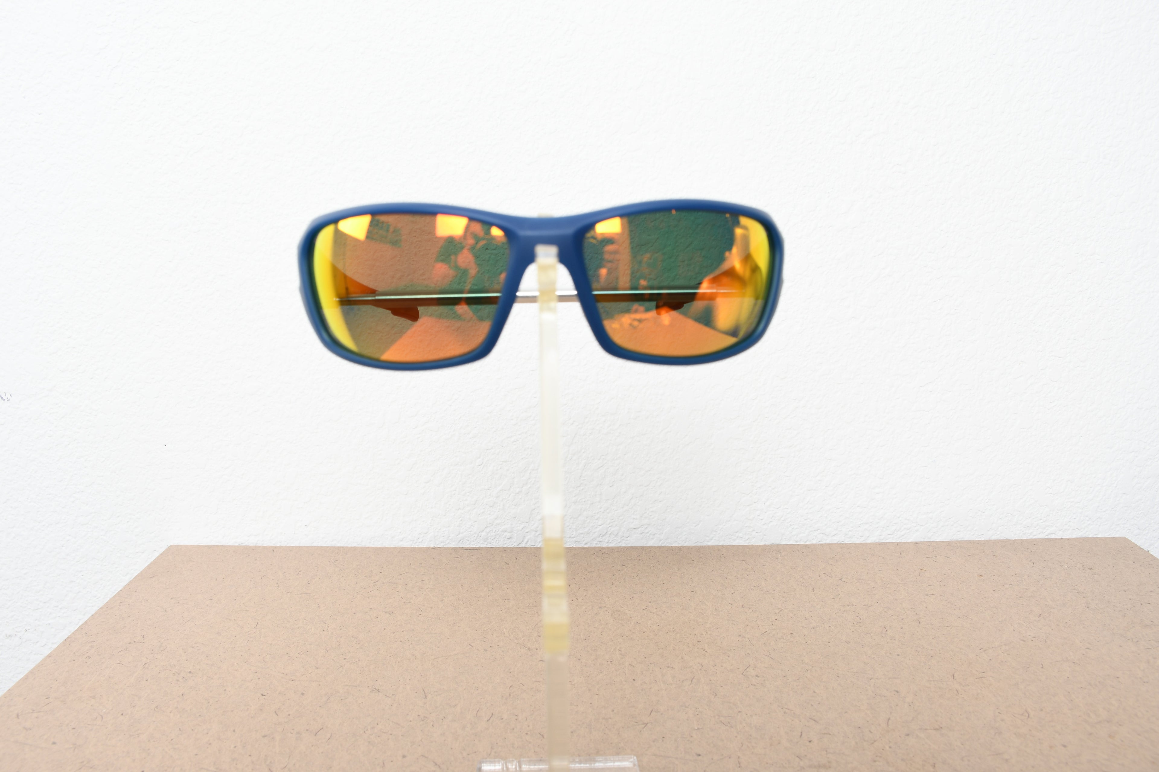 Licensed Product Matte Blue Frame Orange Mirror Lens Sunglasses