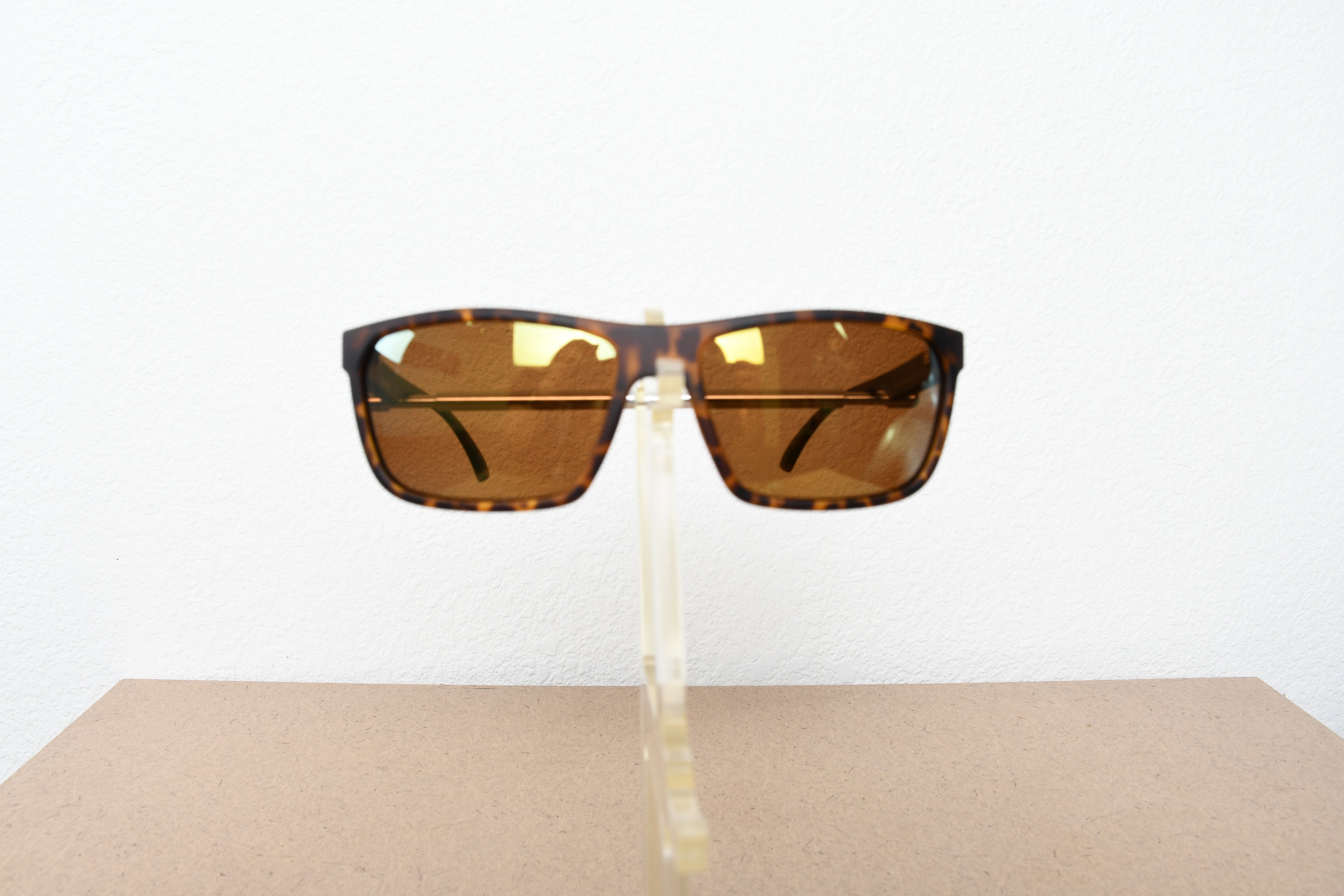 Licensed Product Matte Translucent Tortoise Frame Bronze Flash Lens Sunglasses