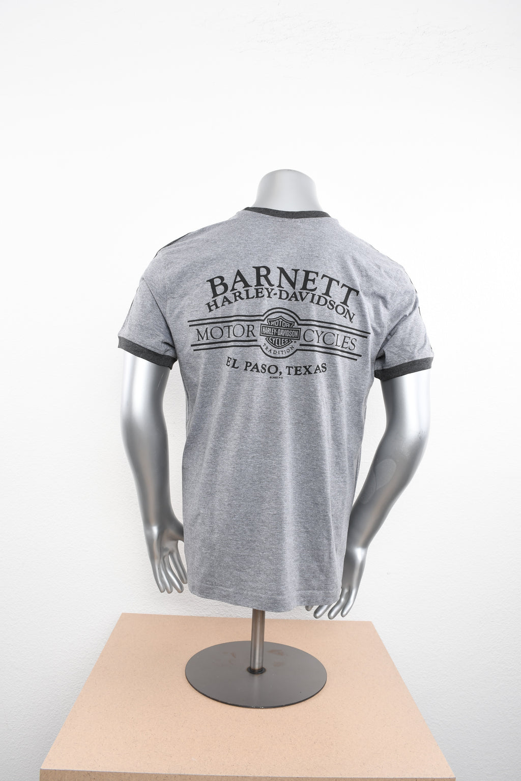 Licensed Product Mens Vintage Oil Can Ringer Grey Short Sleeve T-Shirt