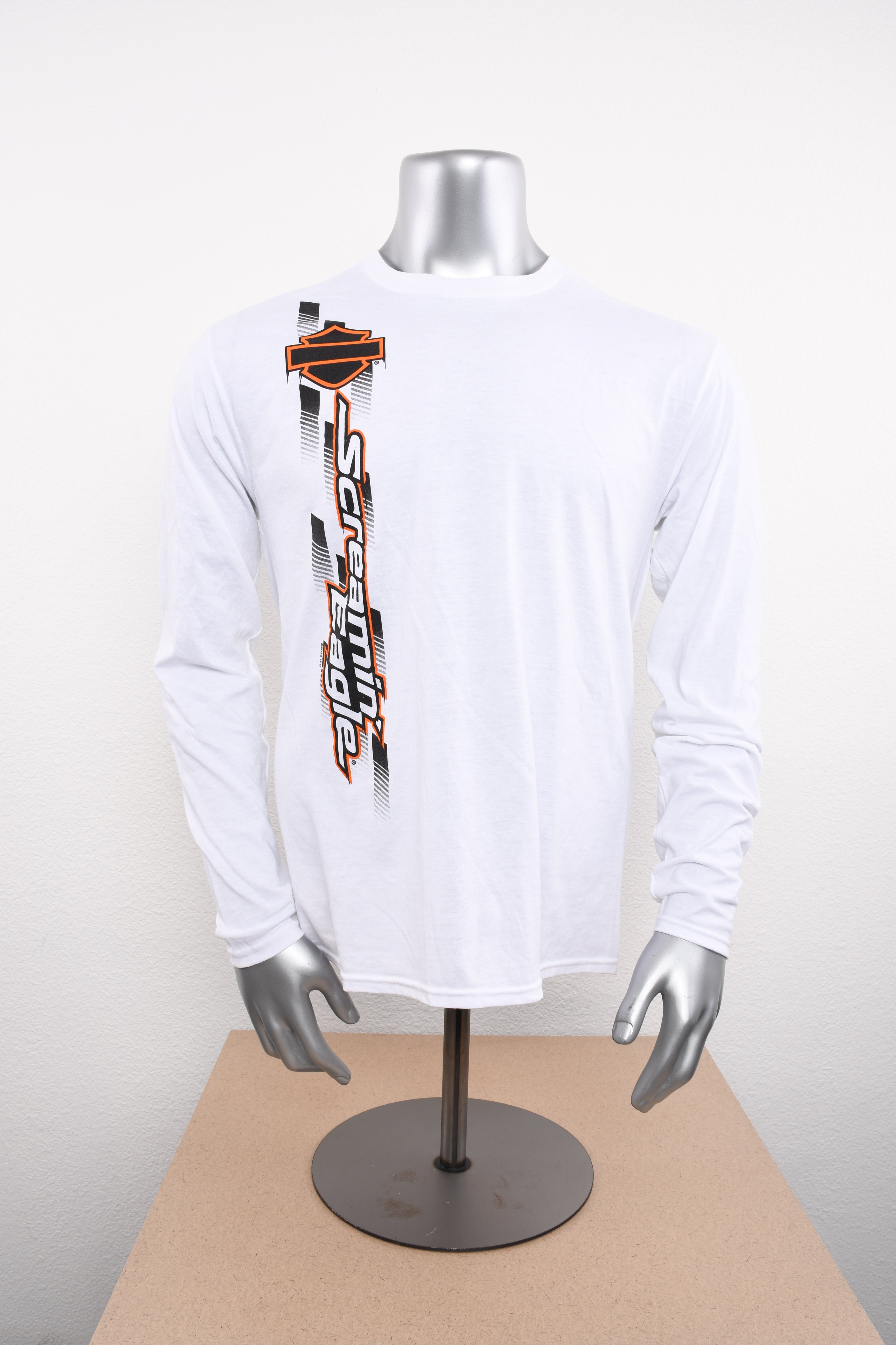 Licensed Product Mens Screamin Eagle Speed Side White Long Sleeve T-Shirt