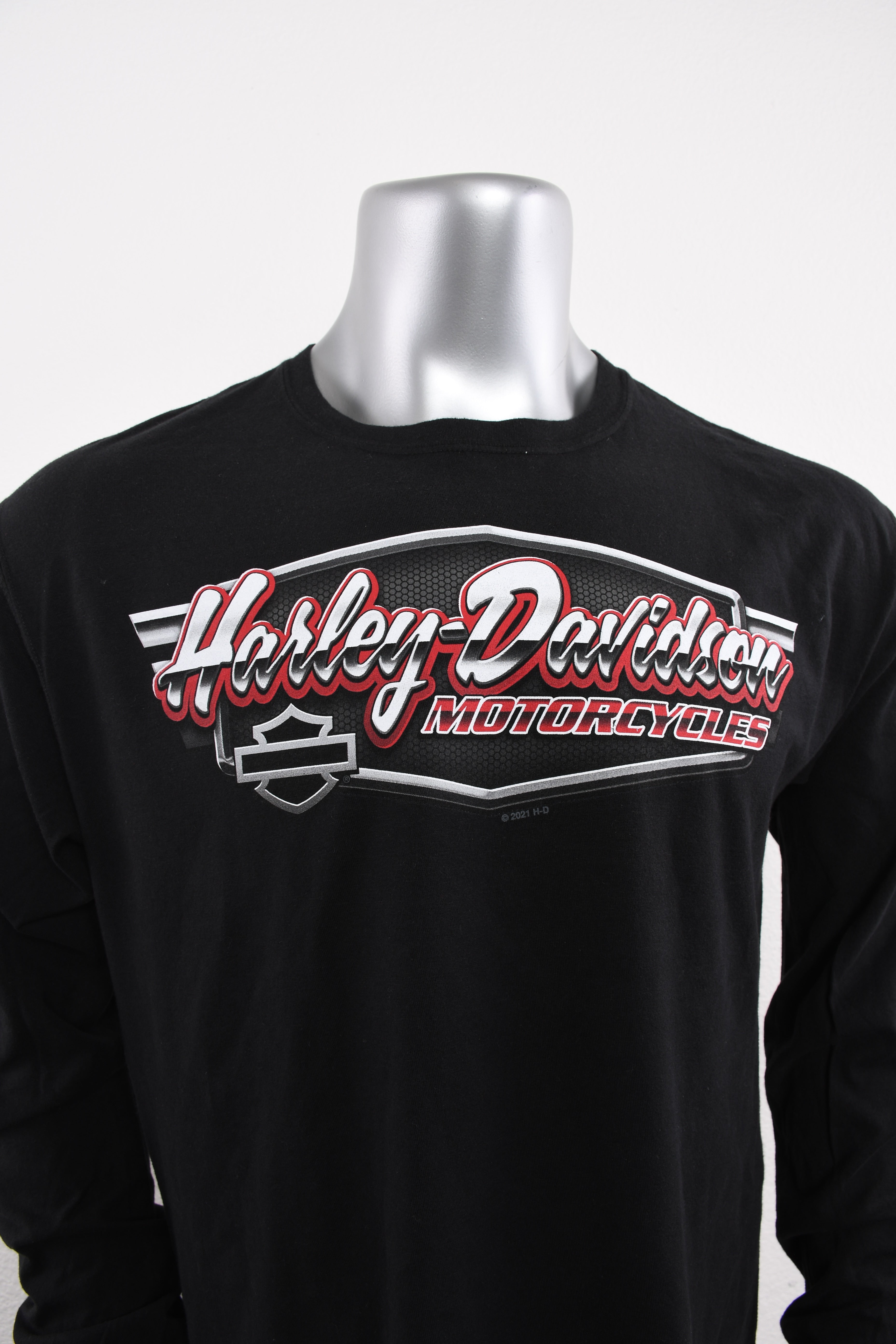 Licensed Product Mens Chrome Emblem Black Long Sleeve T-Shirt Secondary image