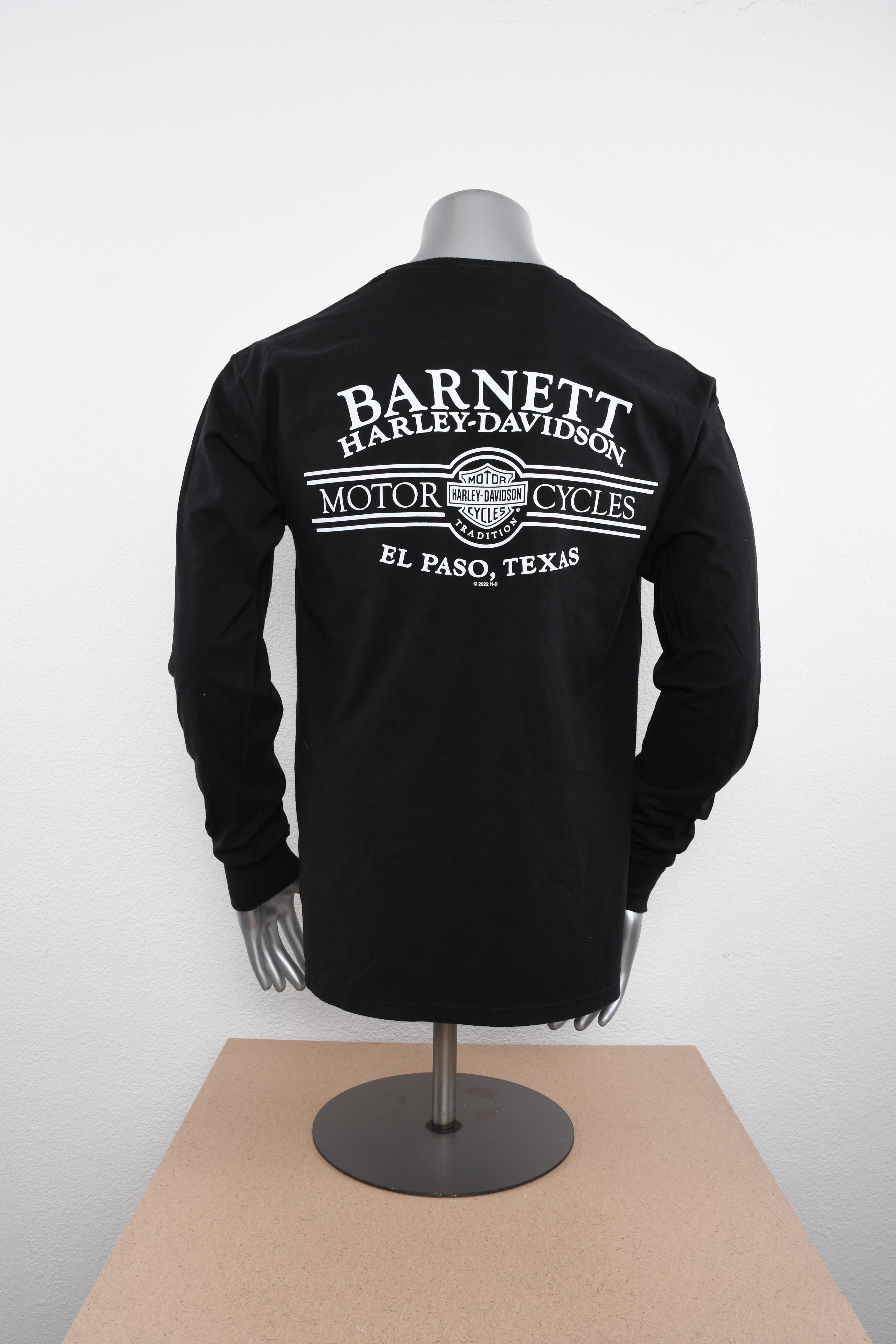 Licensed Product Mens Chrome Emblem Black Long Sleeve T-Shirt