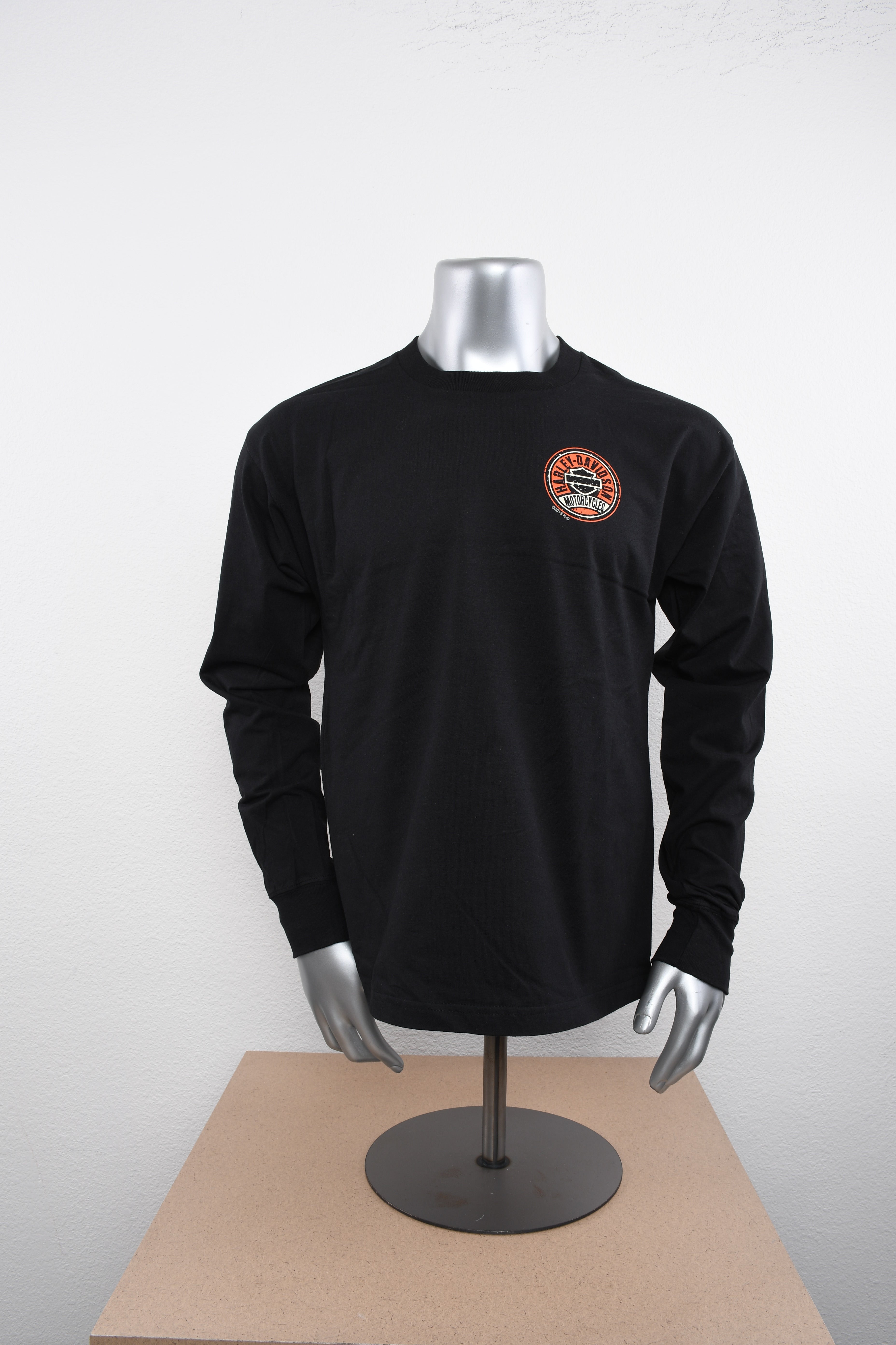 Licensed Product Mens Stamped Out Black Long Sleeve T-Shirt