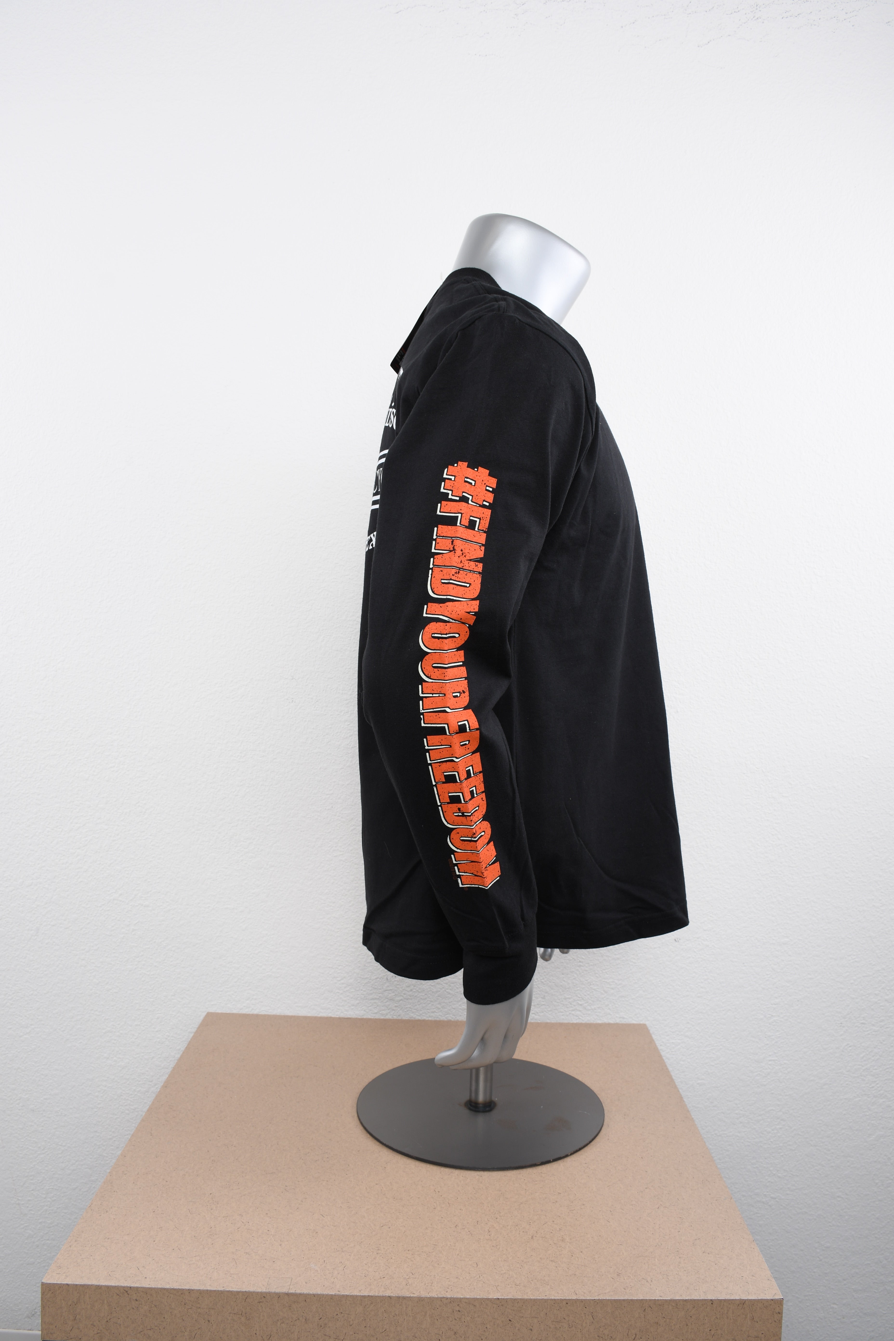 Licensed Product Mens Stamped Out Black Long Sleeve T-Shirt