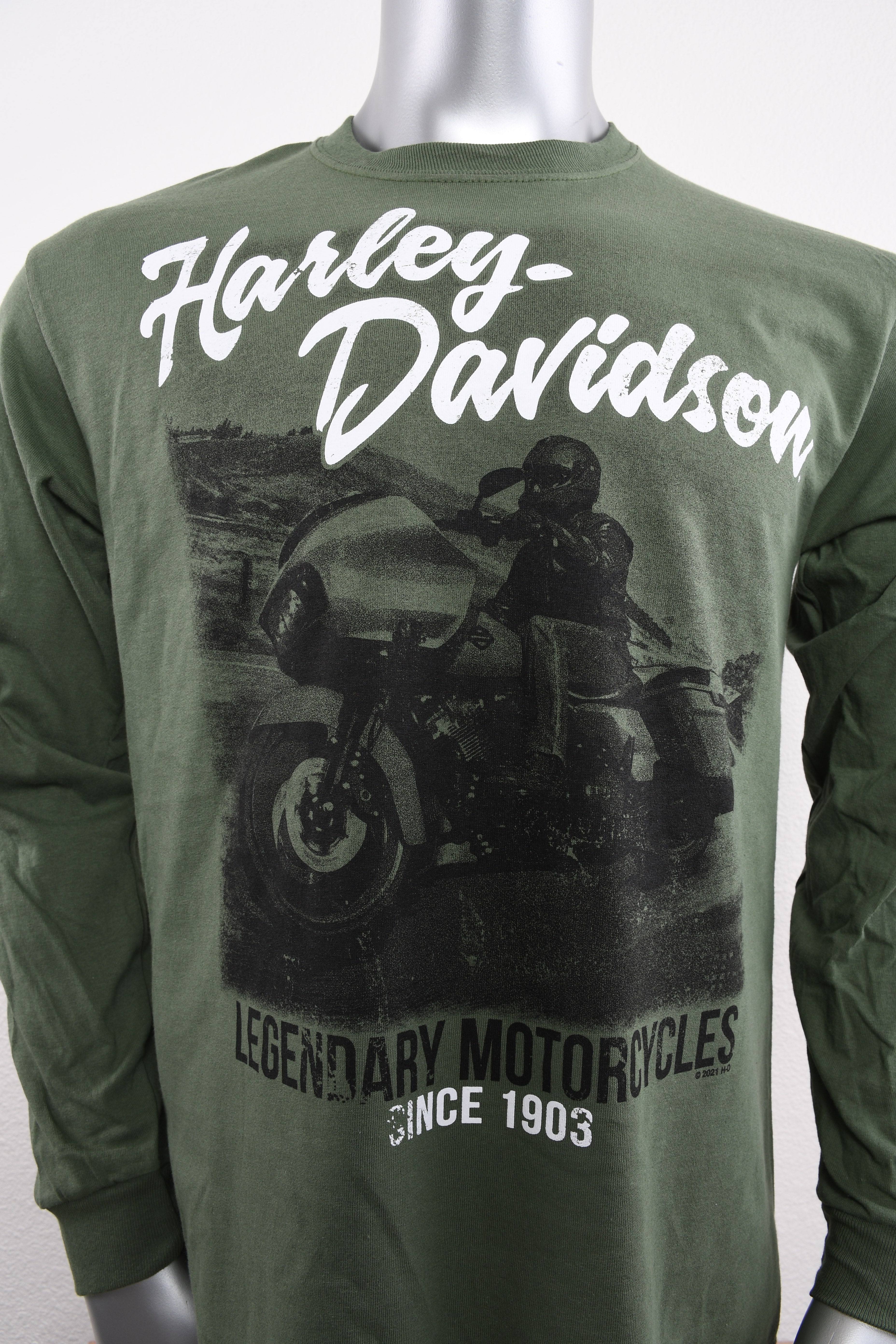 Licensed Product Mens Rider Scene Green Long Sleeve T-Shirt Secondary image