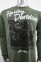 Licensed Product Mens Rider Scene Green Long Sleeve T-Shirt