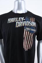 Licensed Product Mens Vertical Flag Black Short Sleeve T-Shirt