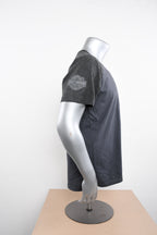 Licensed Product Mens Name Block Asymmetrical Raglan Navy Short Sleeve T-Shirt