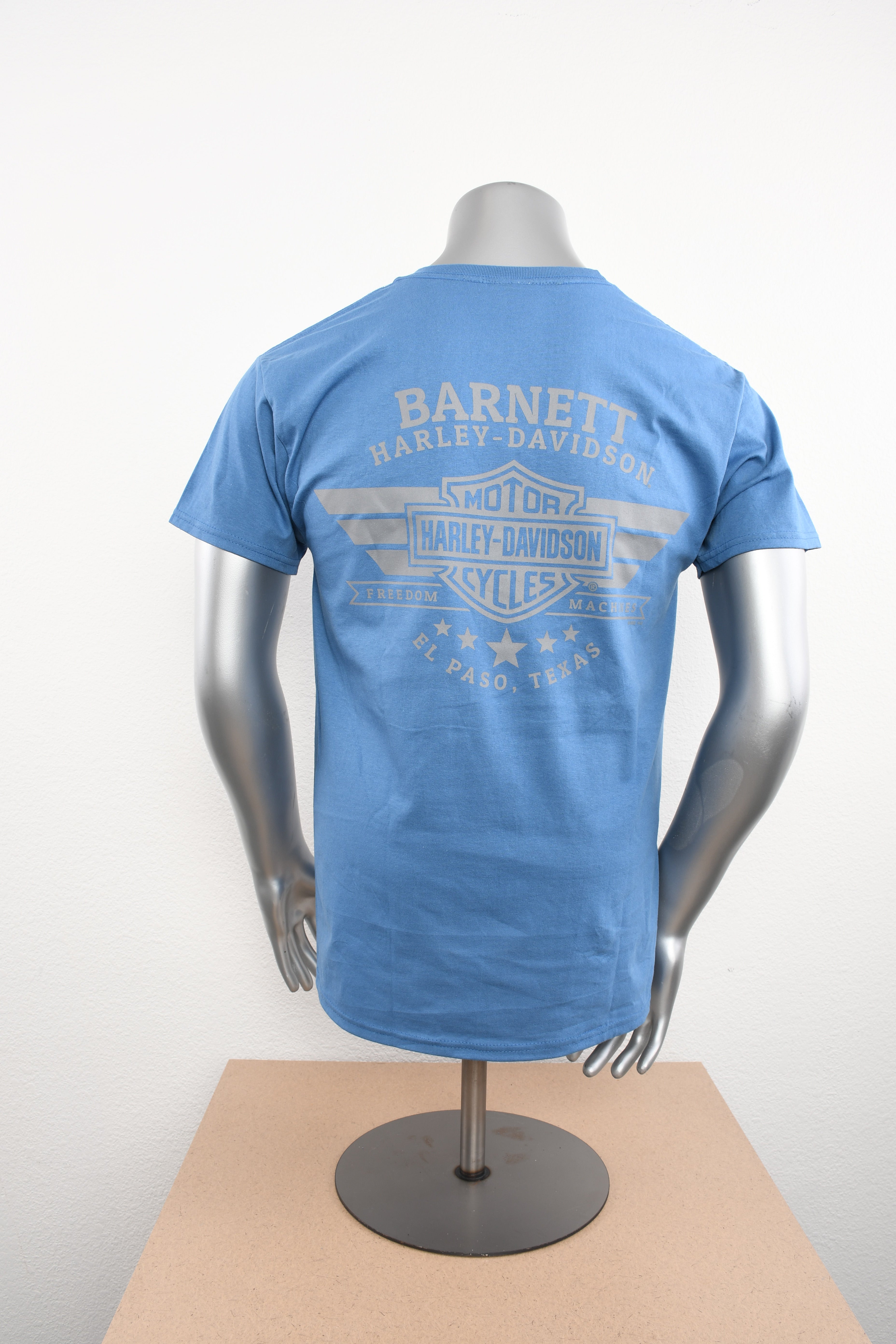 Licensed Product Mens Denim Label Winged Blue Short Sleeve T-Shirt