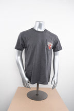 Licensed Product Mens Pocket Label II Pocket Charcoal Short Sleeve T-Shirt