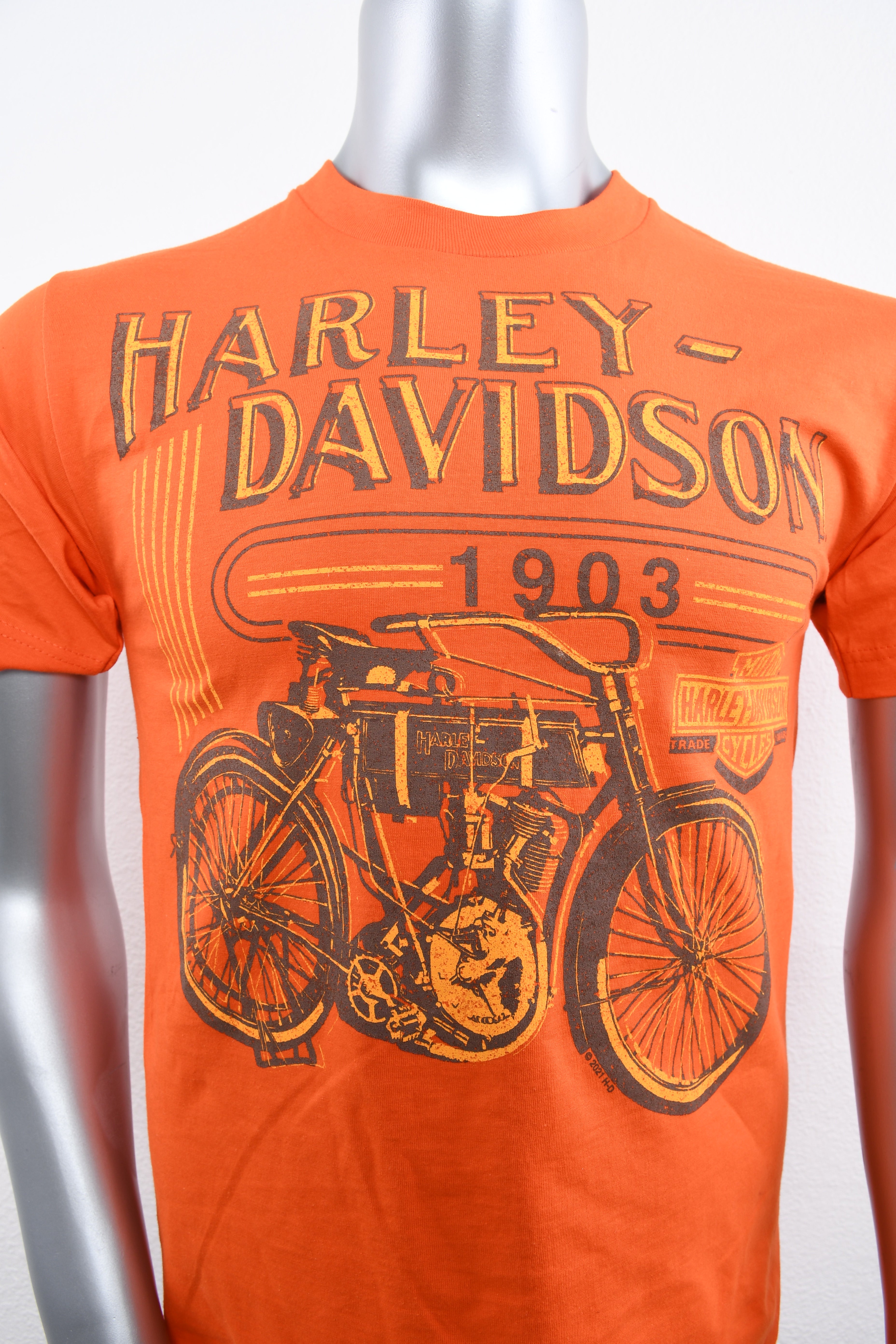 Licensed Product Mens Back In The Day Motorcycle Orange Short Sleeve T-Shirt Secondary image