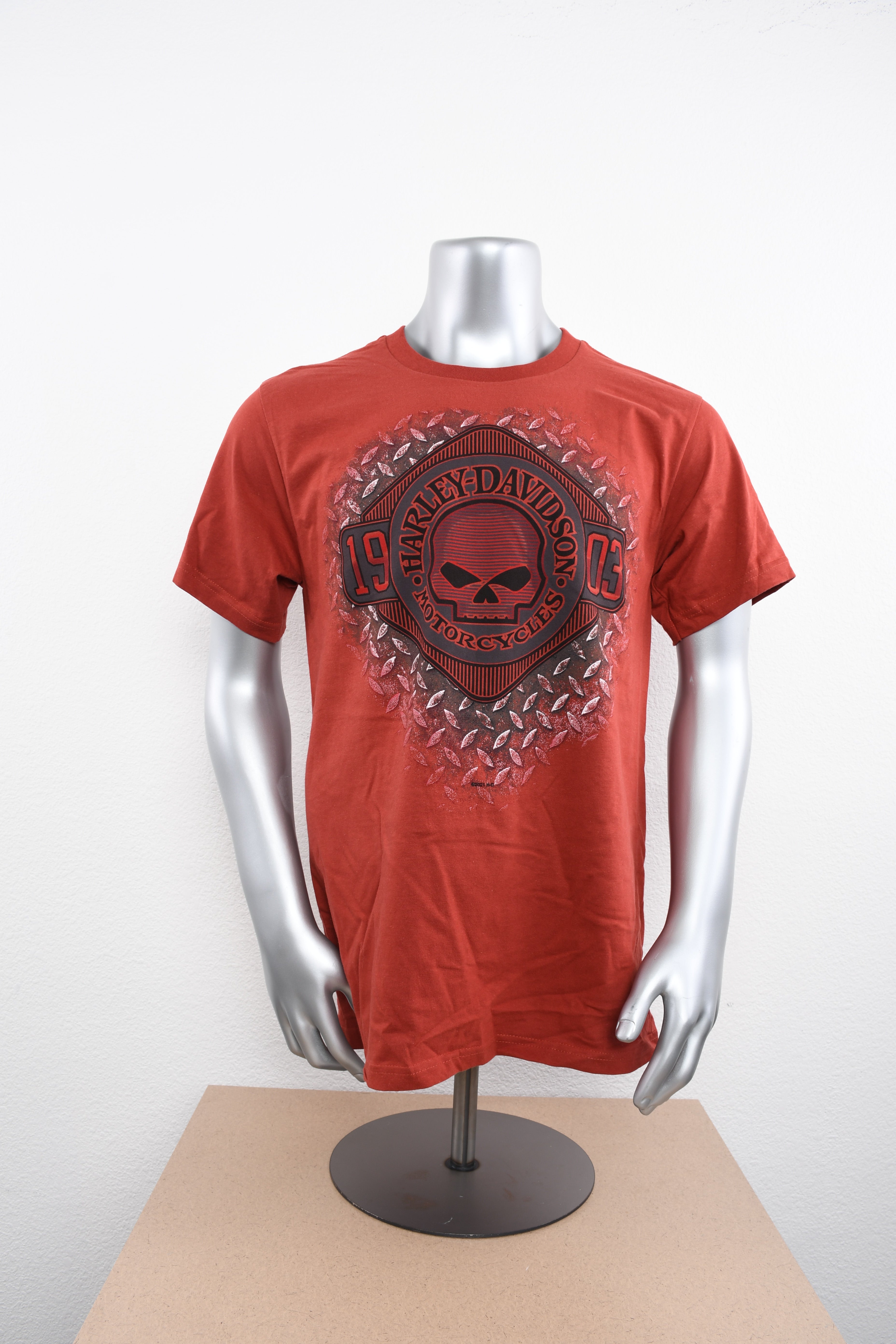 Licensed Product Mens Textie Willie G Skull Red Short Sleeve T
