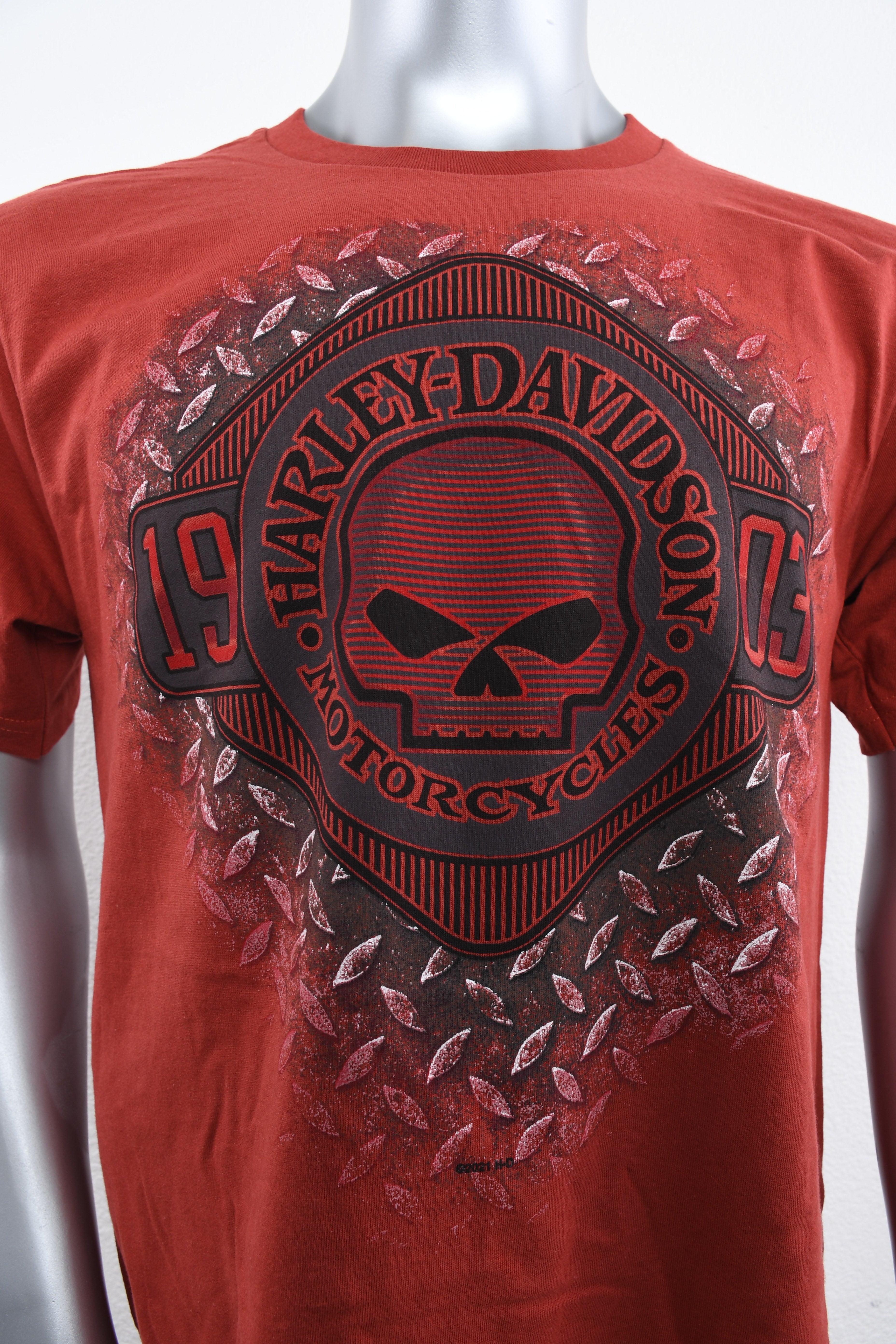 Licensed Product Mens Textie Willie G Skull Red Short Sleeve T-Shirt
