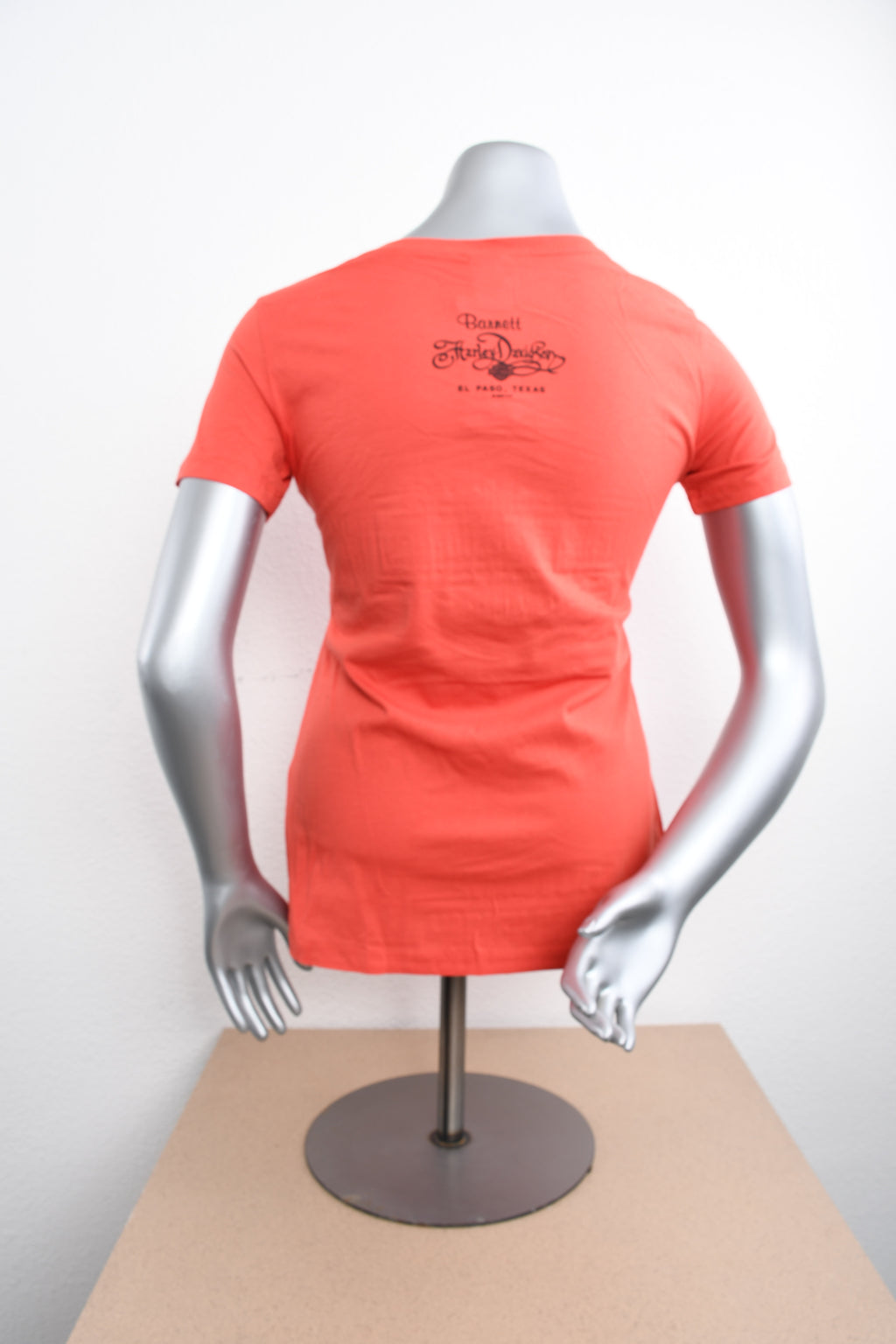 Licensed Product Womens Embossed Logo Coral Short Sleeve T-Shirt