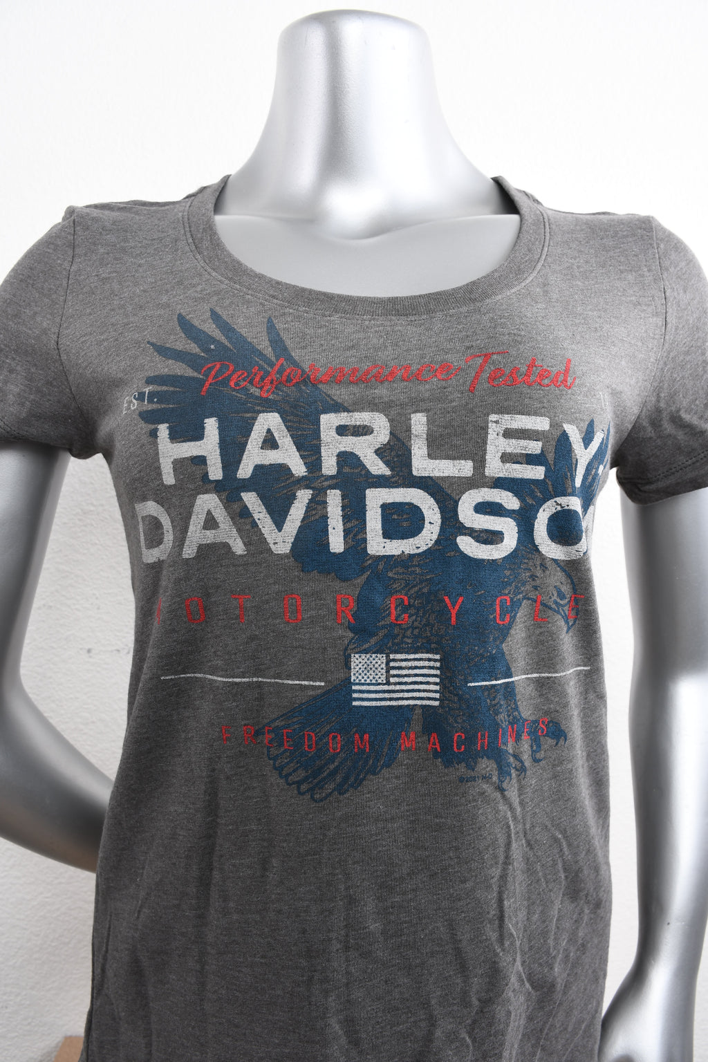 Licensed Product Womens USA Eagle Charcoal Short Sleeve T-Shirt