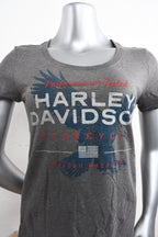 Licensed Product Womens USA Eagle Charcoal Short Sleeve T-Shirt