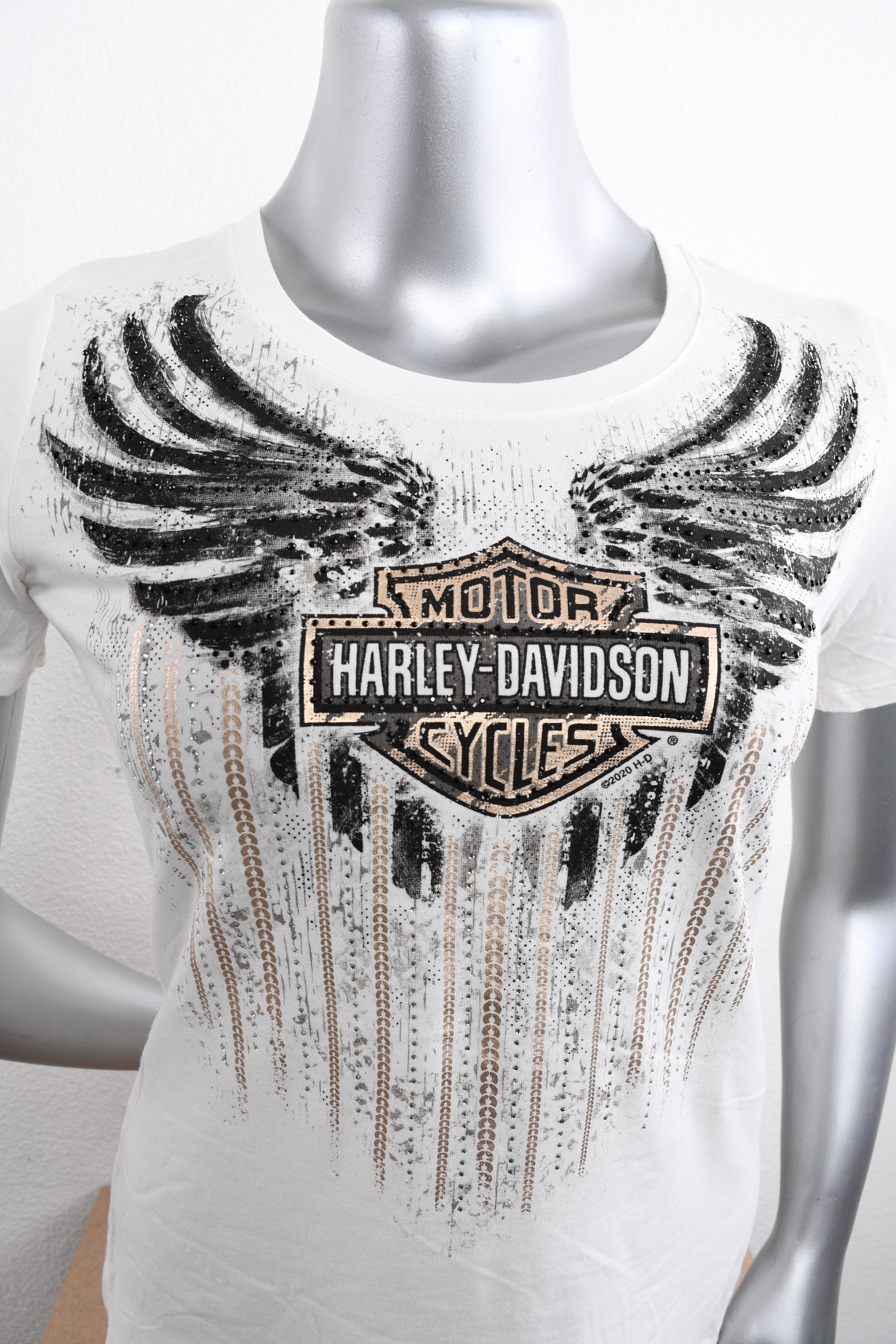 Licensed Product Womens Intermix Winged White Short Sleeve T-Shirt Secondary image