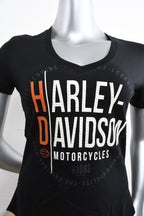 Licensed Product Womens Gifted Name V-Neck Black Short Sleeve T-Shirt