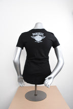 Licensed Product Womens Gifted Name V-Neck Black Short Sleeve T-Shirt