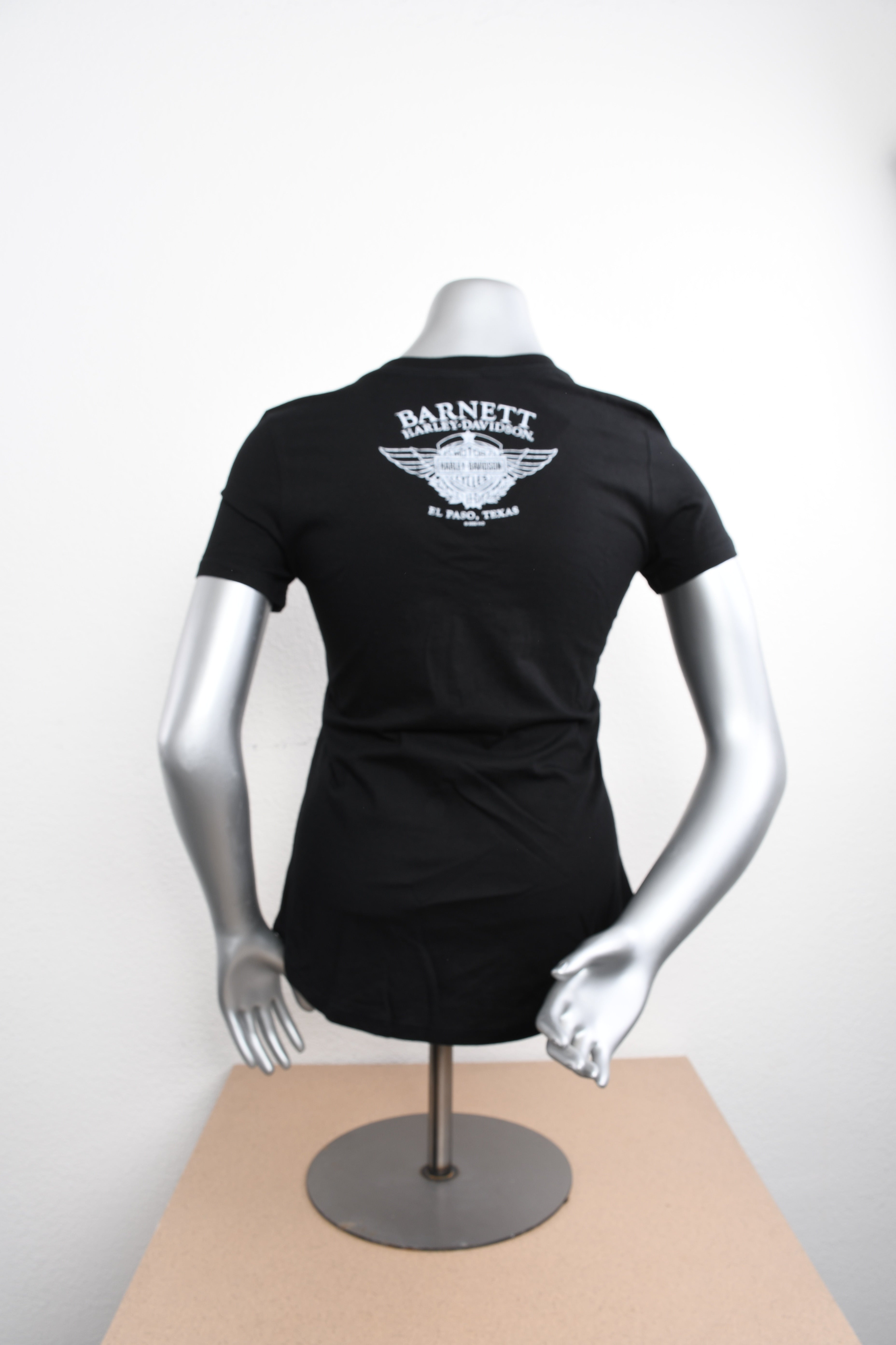 Licensed Product Womens Gifted Name V-Neck Black Short Sleeve T-Shirt