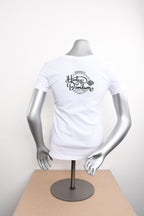 Licensed Product Womens Swirled Lace V-Neck White Short Sleeve T-Shirt