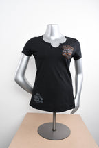 Licensed Product Womens Labelle Rhinestone Wings Black Short Sleeve T-Shirt