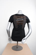 Licensed Product Womens Labelle Rhinestone Wings Black Short Sleeve T-Shirt