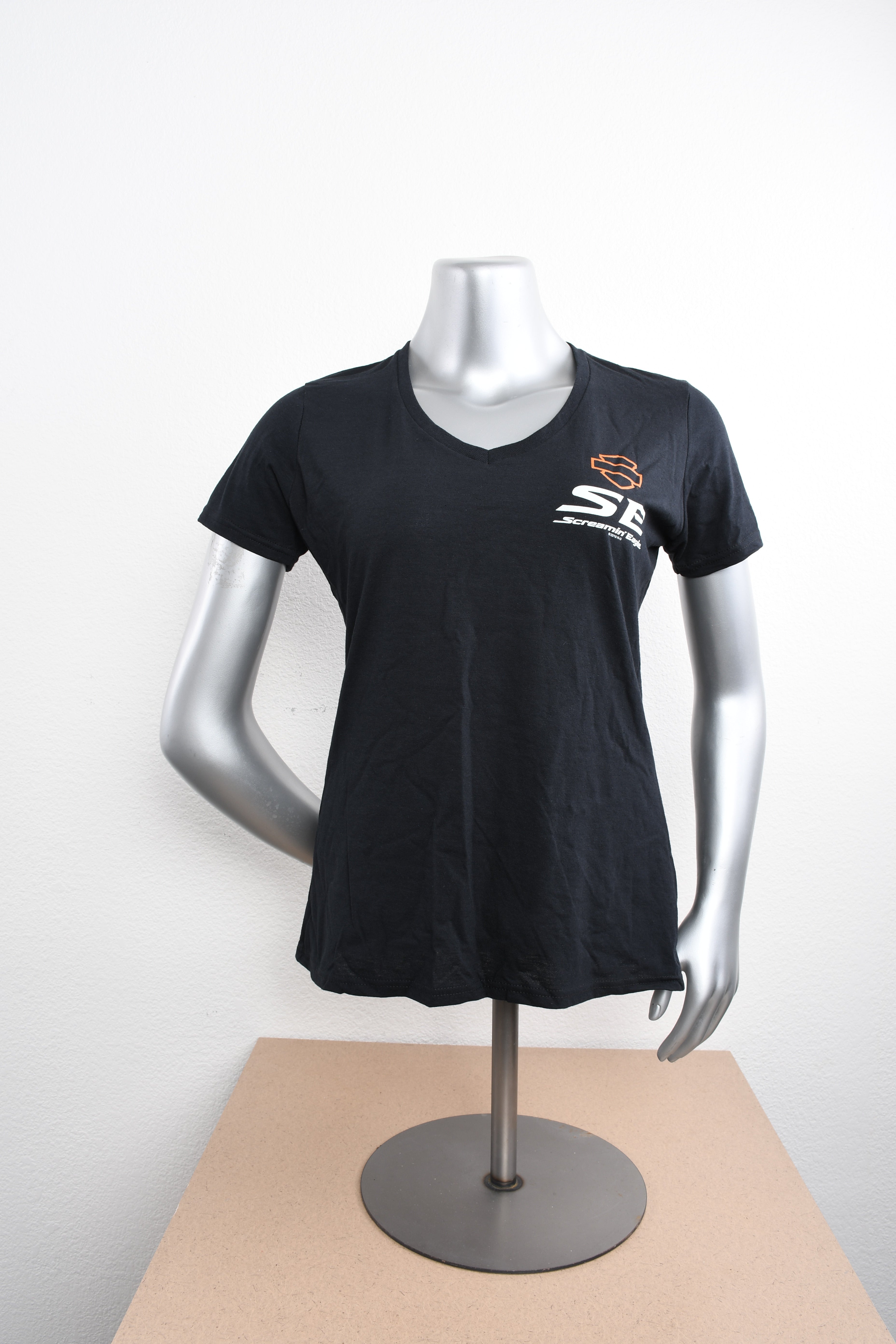 Licensed Product Womens Screamin Eagle V-Neck Black Short Sleeve T-Shirt Main image