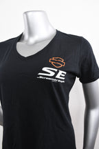 Licensed Product Womens Screamin Eagle V-Neck Black Short Sleeve T-Shirt