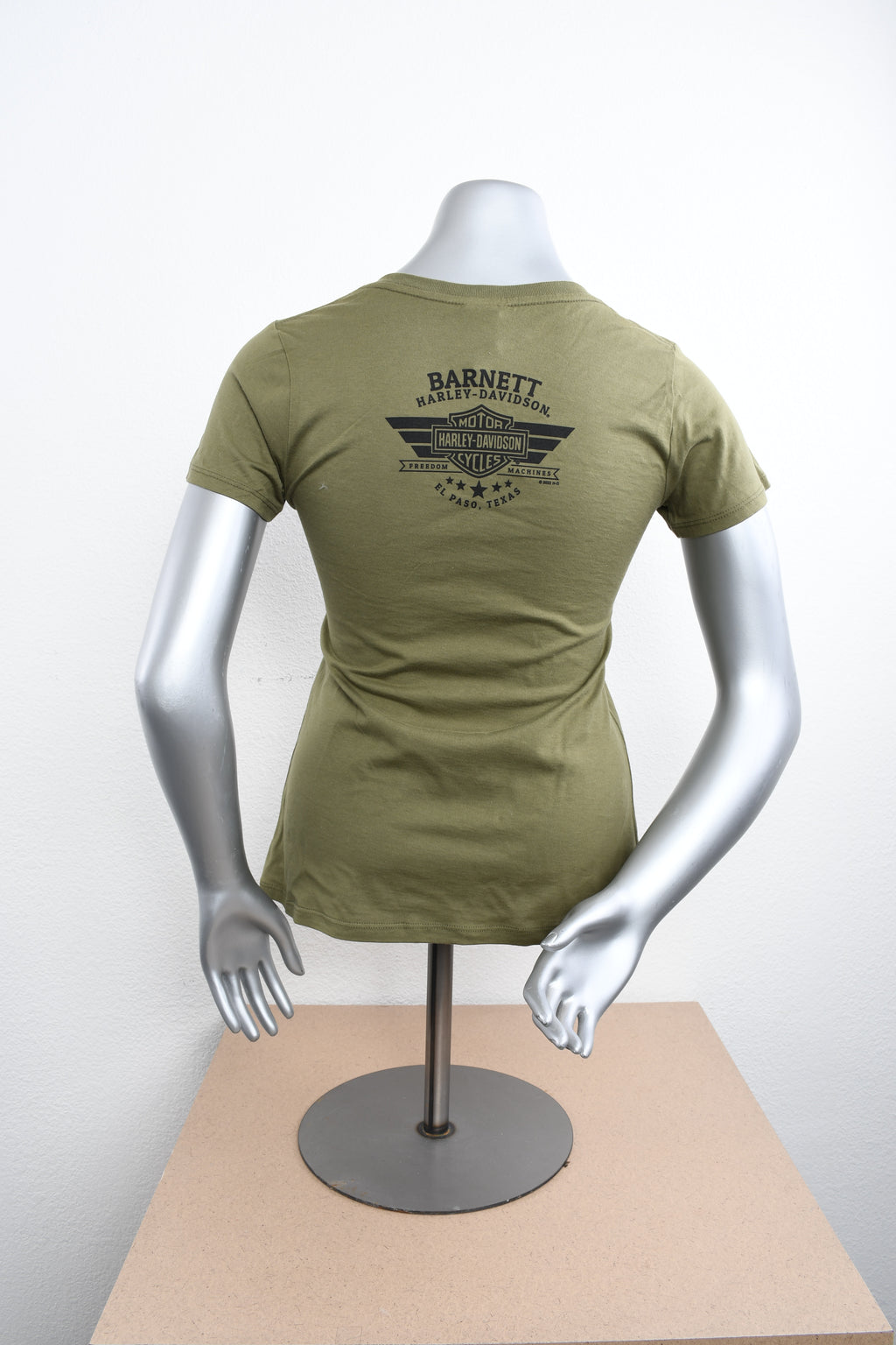 Licensed Product Womens Vintage MC Wings Notch Neck Green Short Sleeve T-Shirt