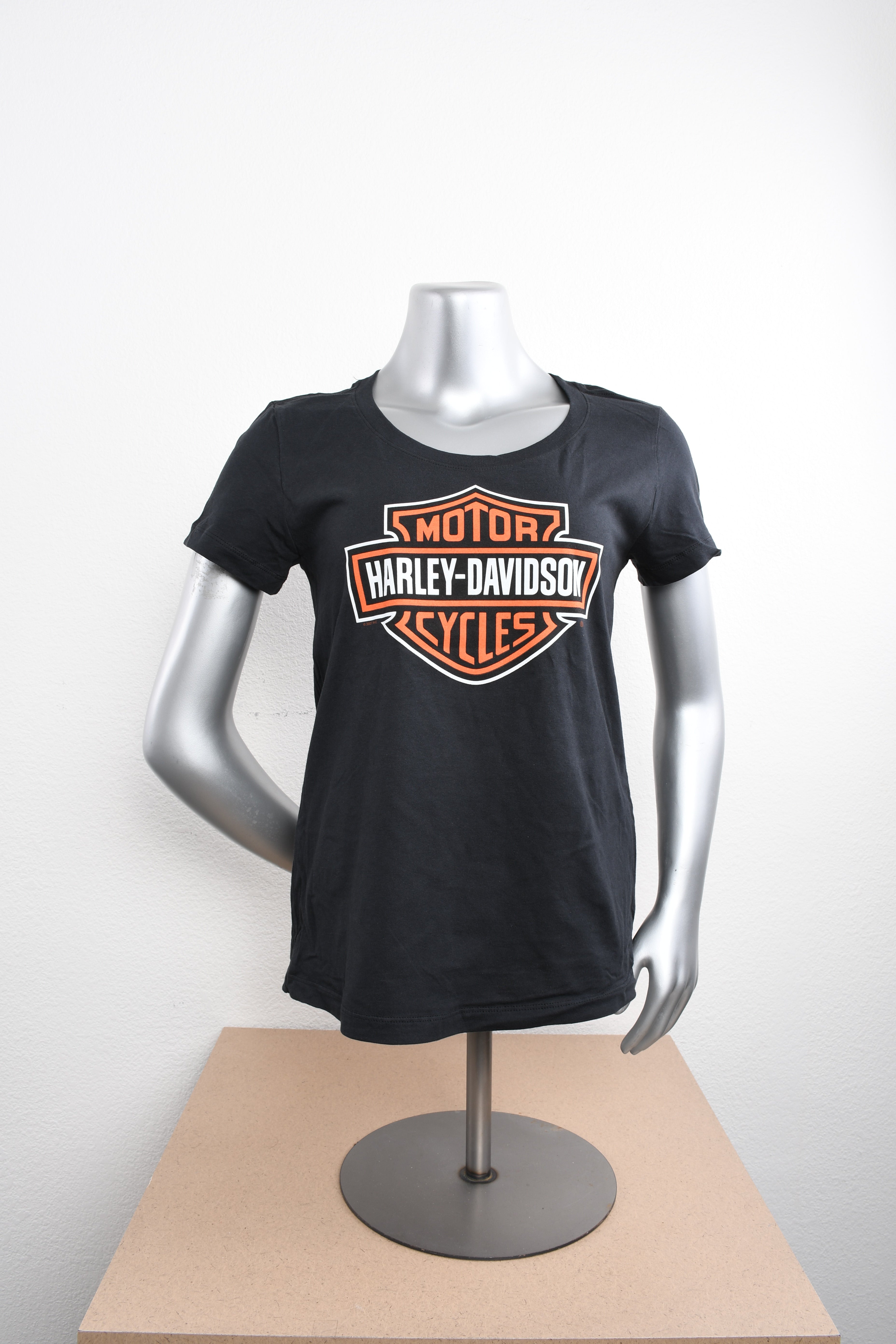 Licensed Product Womens Bar N Shield Logo Black Short Sleeve T-Shirt