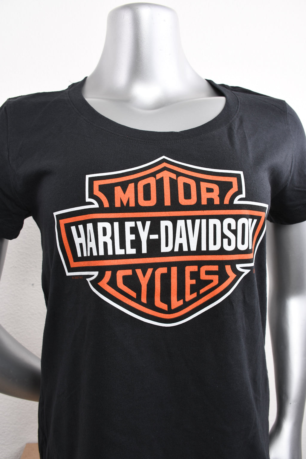 Licensed Product Womens Bar N Shield Logo Black Short Sleeve T-Shirt