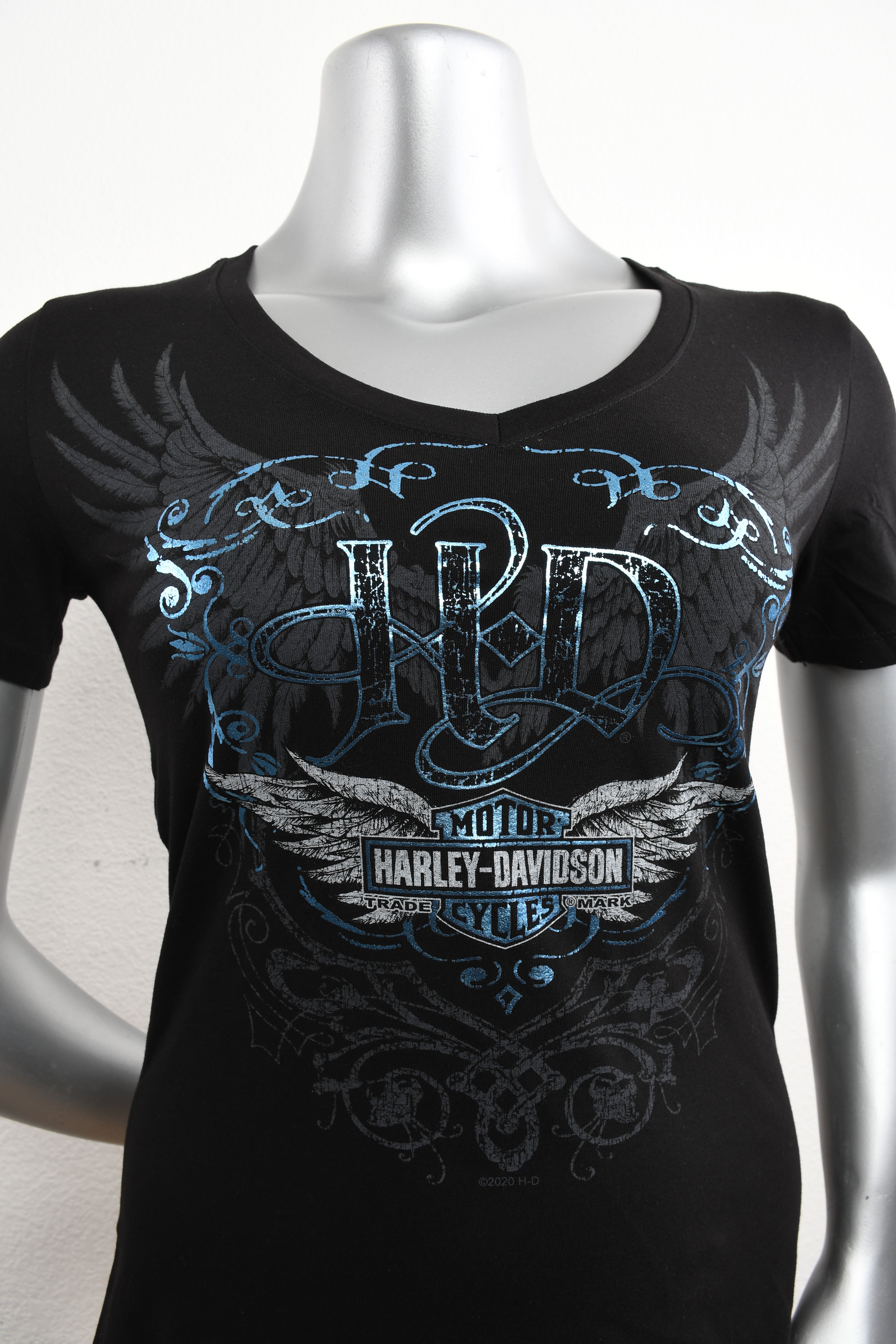 Licensed Product Womens Knack Wings V-Neck Black Short Sleeve T-Shirt