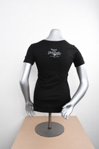 Licensed Product Womens Knack Wings V-Neck Black Short Sleeve T-Shirt