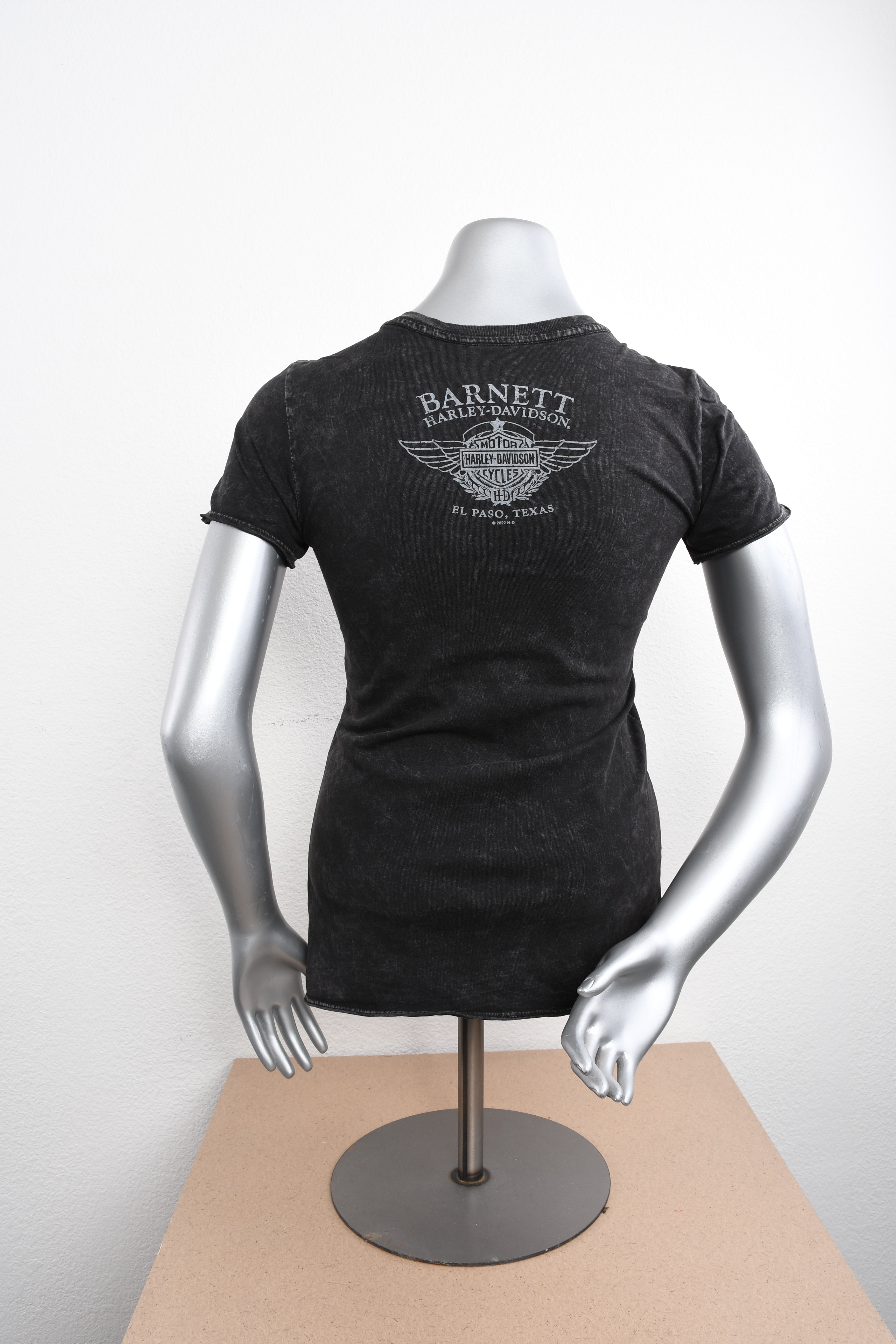 Licensed Product Womens Dark N Shiny #1 Skull Black Short Sleeve T-Shirt