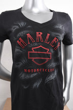 Licensed Product Womens Alibi V-Neck Black Short Sleeve T-Shirt