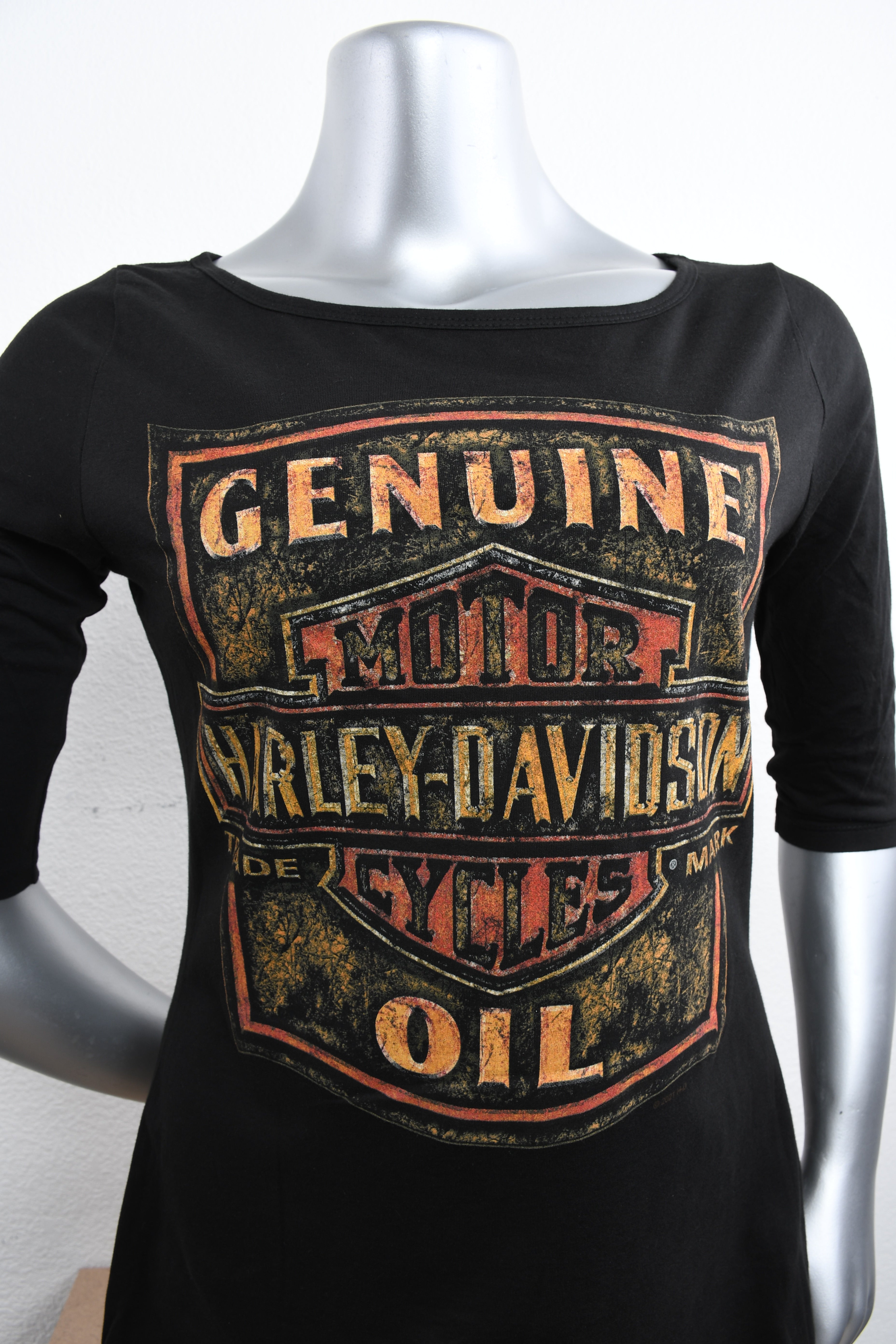 Licensed Product Womens Grunge Rust Black 3/4 Sleeve T-Shirt Secondary image