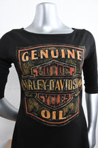 Licensed Product Womens Grunge Rust Black 3/4 Sleeve T-Shirt