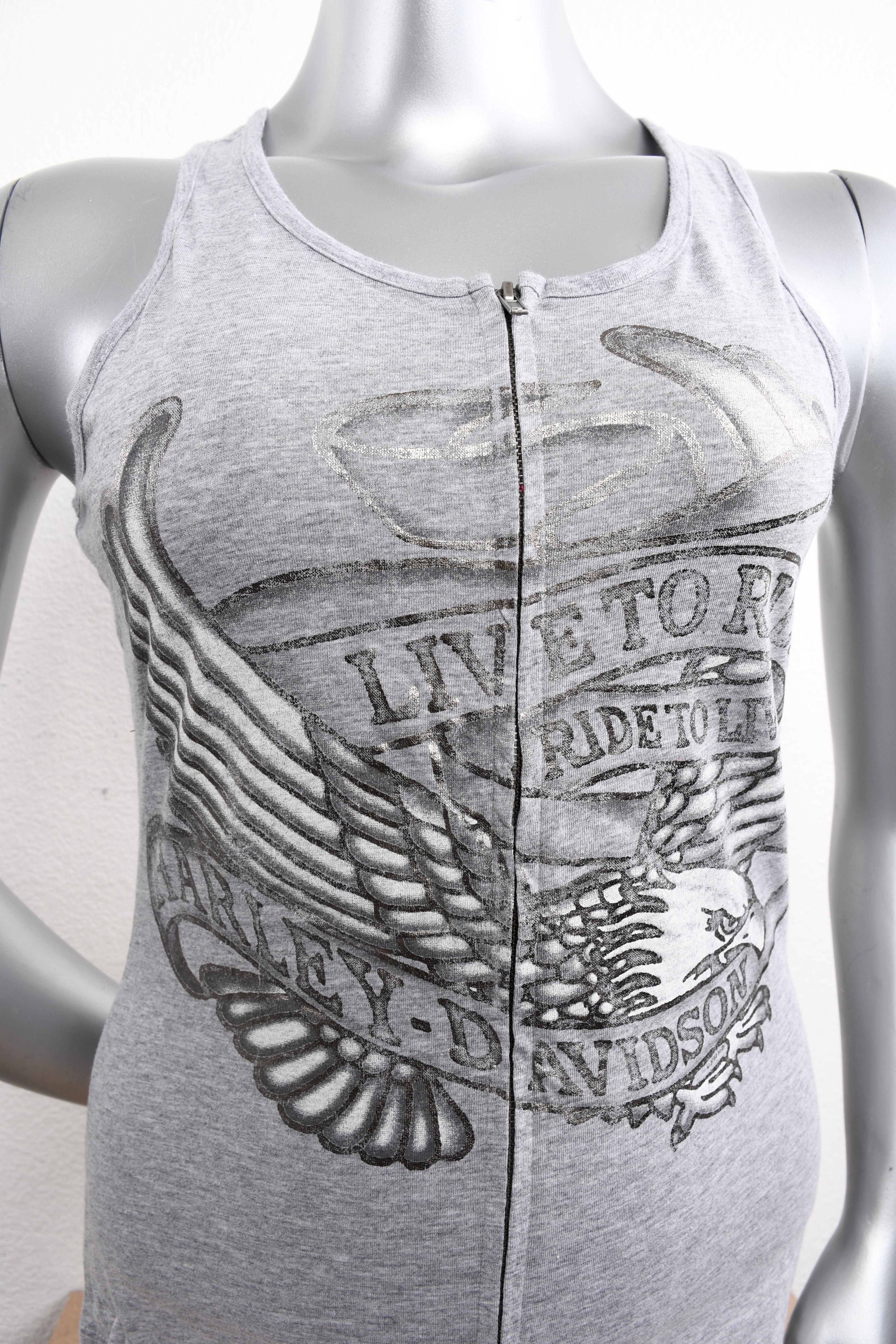 Licensed Product Womens Eagle Wave 2 Way Zip Grey Sleeveless Tank Secondary image