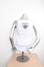 Licensed Product Womens Vintage Skull with Wings White Sleeveless Tank