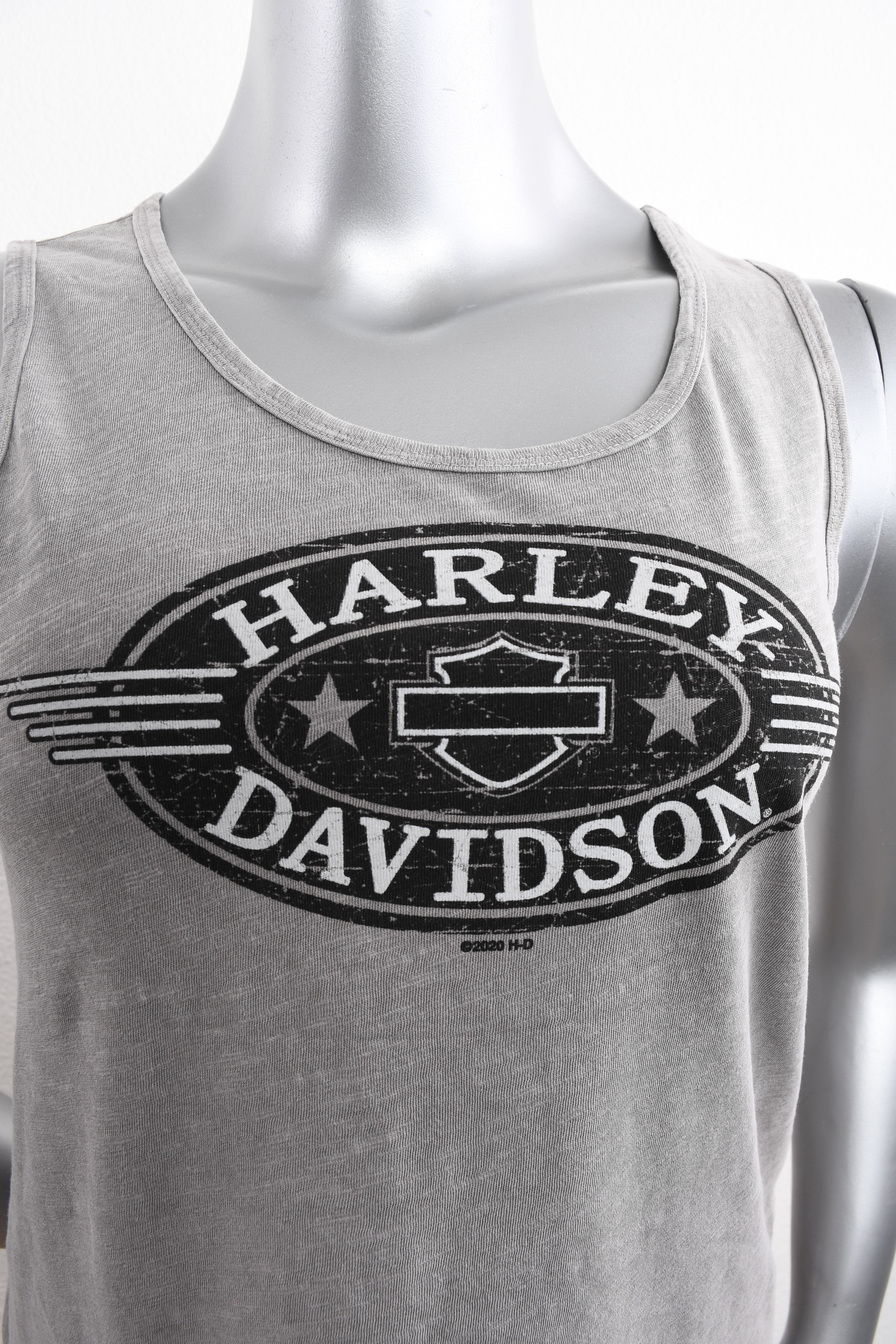 Licensed Product Womens Gas Oval Dyed Slub Grey Sleeveless Tank Secondary image