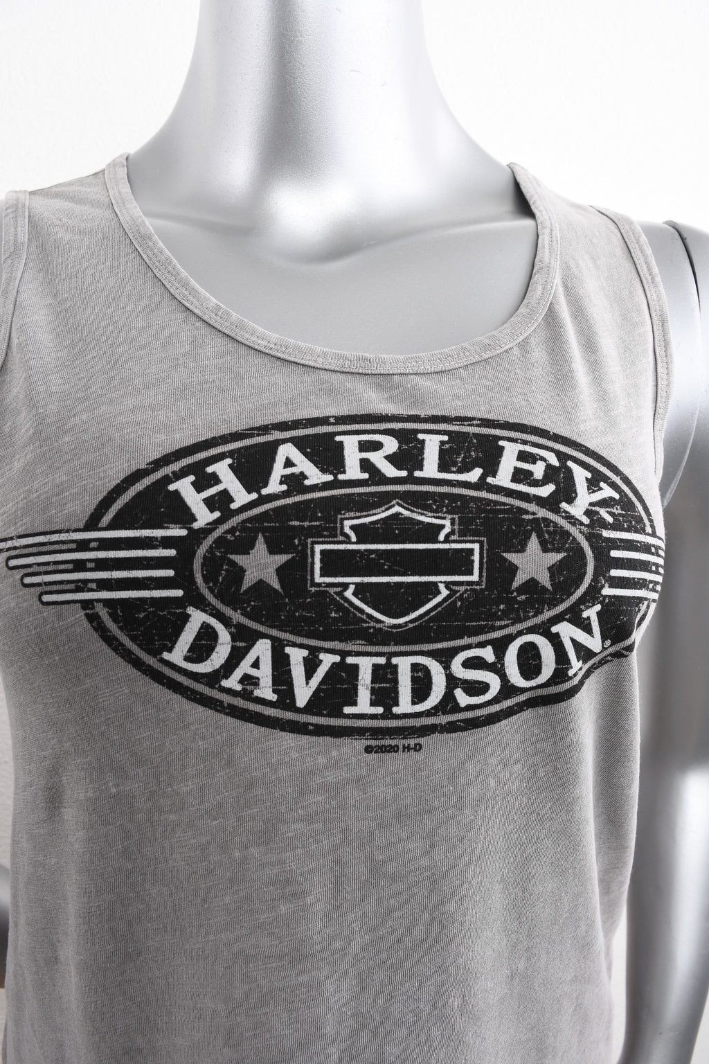 Licensed Product Womens Gas Oval Dyed Slub Grey Sleeveless Tank