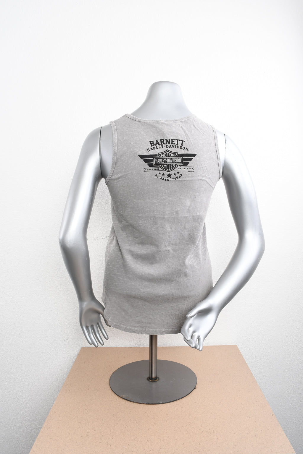 Licensed Product Womens Gas Oval Dyed Slub Grey Sleeveless Tank