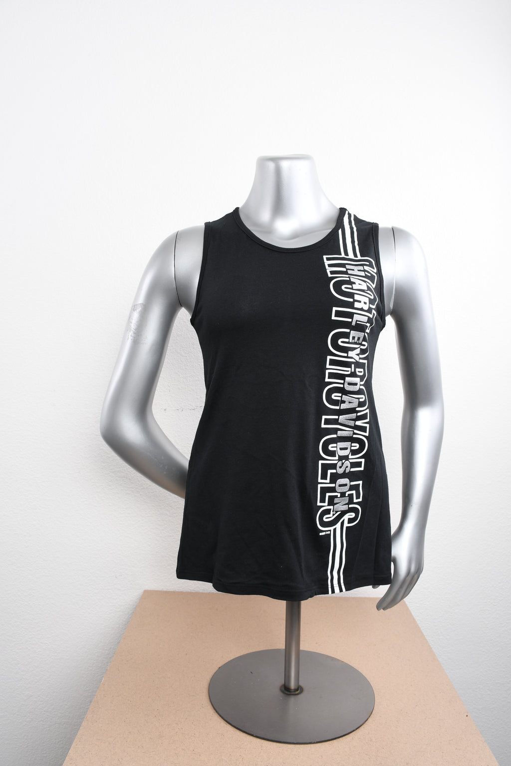 Licensed Product Womens Down Metallic Print Black Sleeveless Muscle T-Shirt