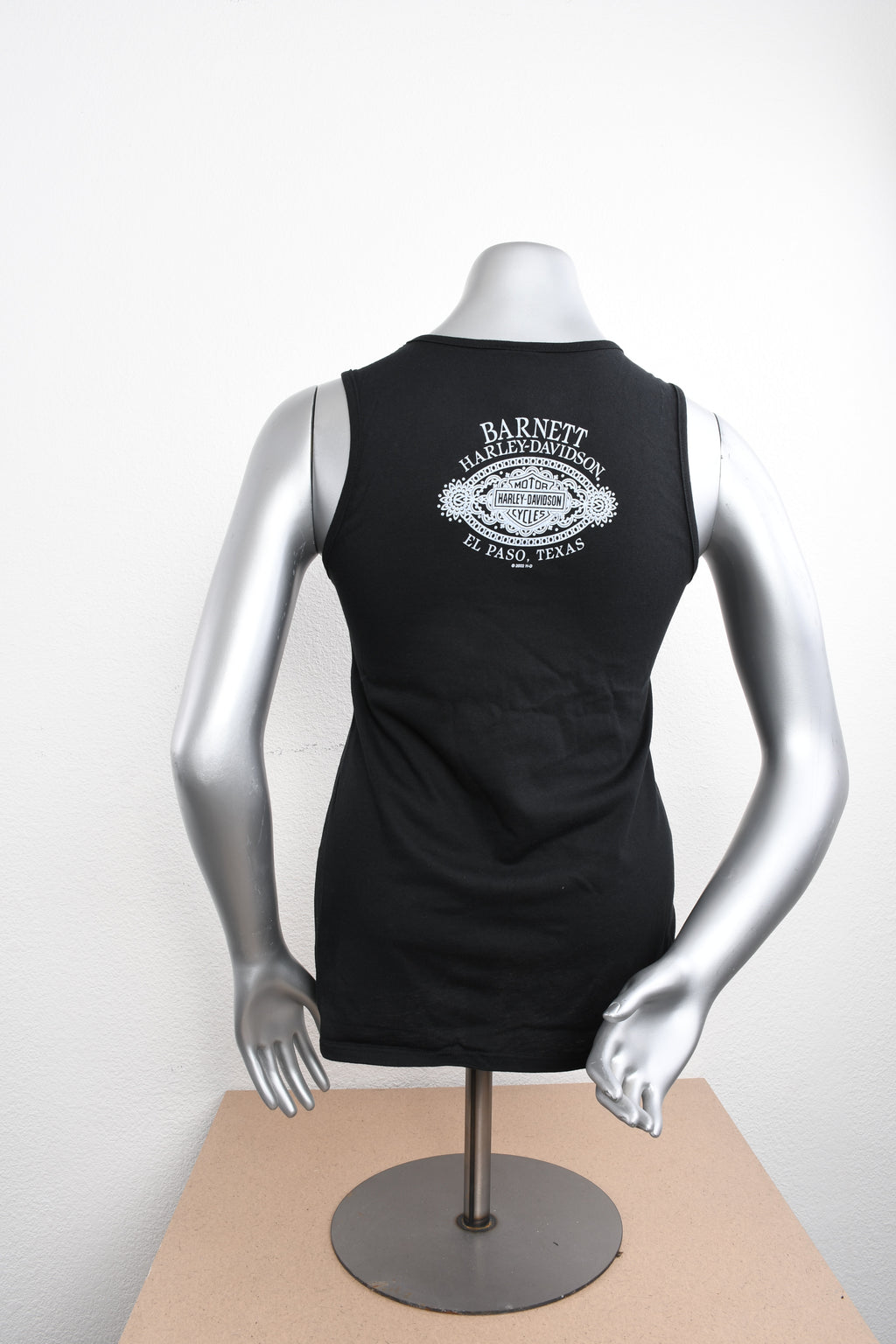 Licensed Product Womens Down Metallic Print Black Sleeveless Muscle T-Shirt