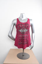 Licensed Product Womens Ventilate Rhinestone Wings V-Back Pink Sleeveless Tank