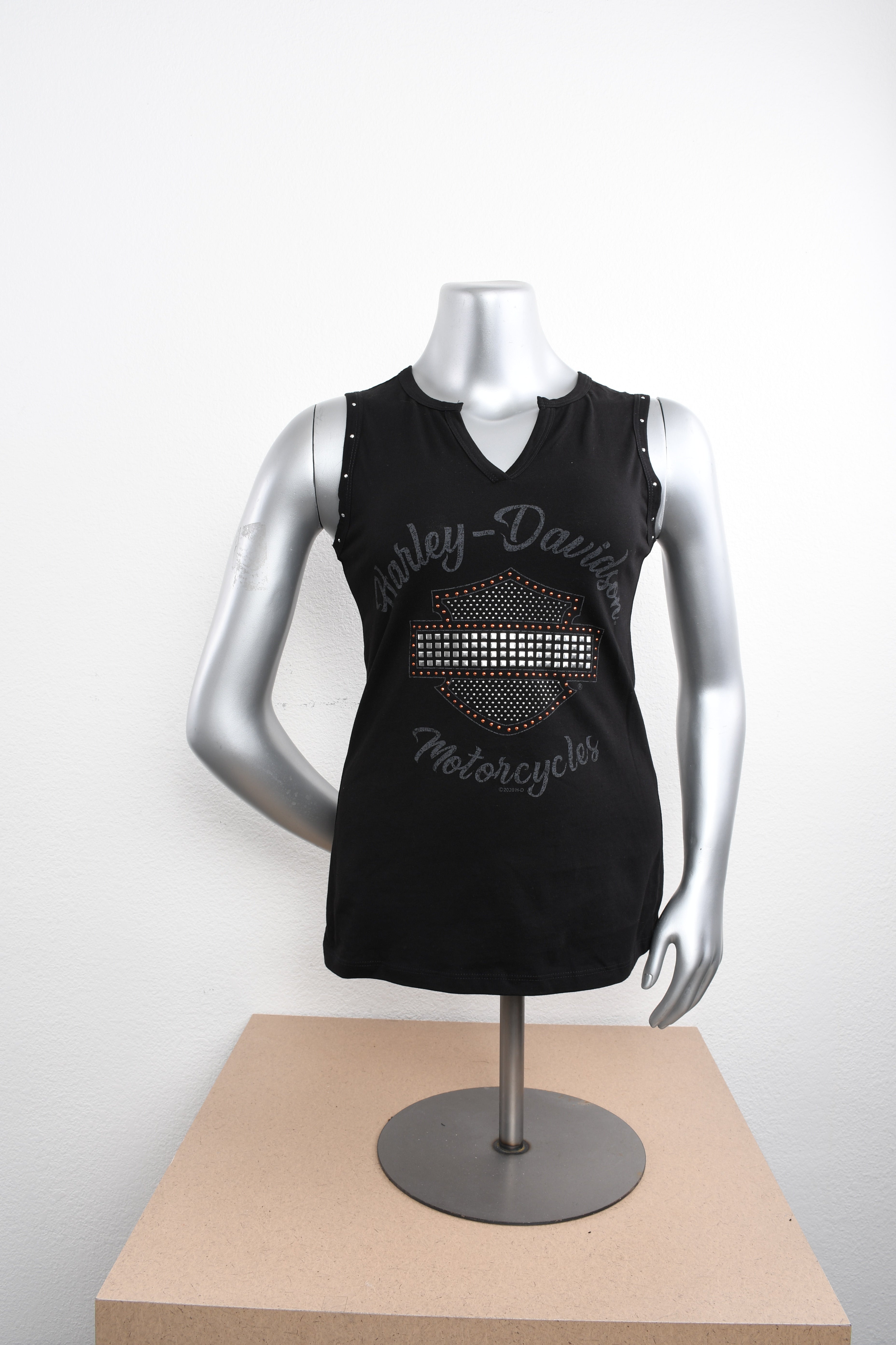 Licensed Product Womens Trimmed Studded Black Sleeveless Tank Main image